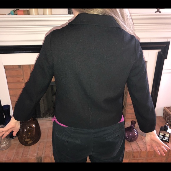 Banana Republic Size 4 CLASSIC Blk Cropped Jacket - Picture 4 of 7